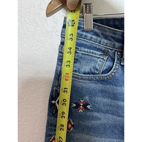 Driftwood Jeans Sz 25 Free People Gizelle Southwest Embroidered Boho Women Aztec - Picture 7 of 9